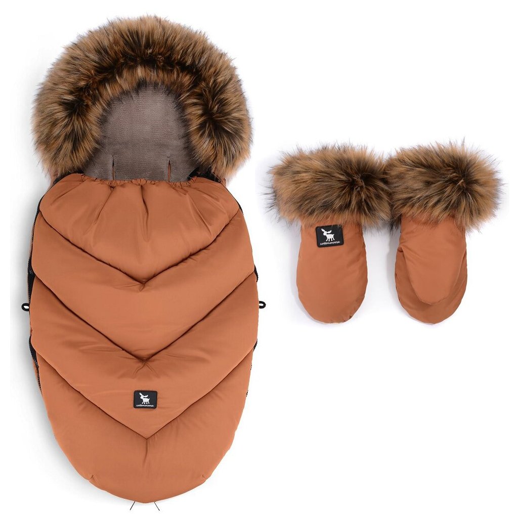 E-shop COTTONMOOSE Set fusak a rukavice na kočík Moose Yukon Amber