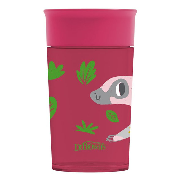 DR.BROWN'S Hrnček Cheers Jungle 300 ml 9m+, červený