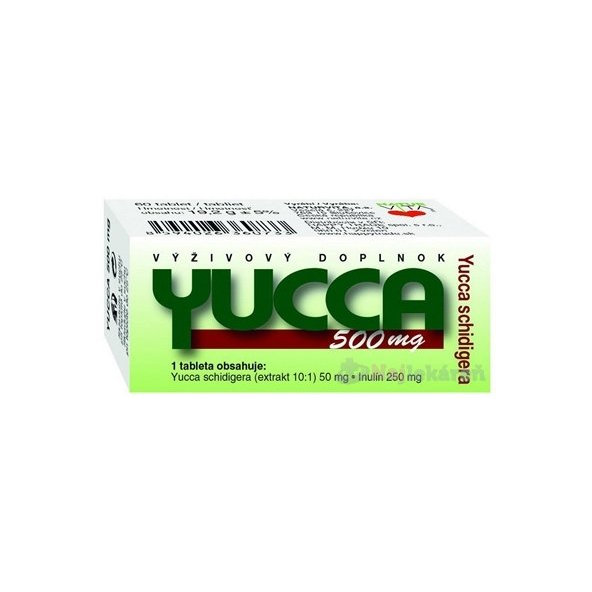 NATURVITA YUCCA 500 mg Yucca shidigera výživový doplnok, 60ks