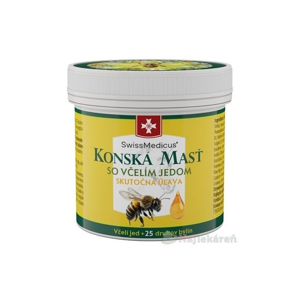 SwissMedicus KONSKÁ MASŤ SO VČELÍM JEDOM 25 druhov bylín 150ml