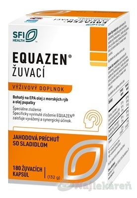 E-shop Equazen omega-3 a omega-6 jahoda 180 žuvacích kapsúl