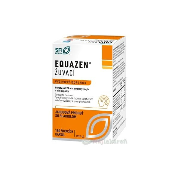 Equazen omega-3 a omega-6 jahoda 180 žuvacích kapsúl