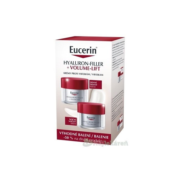EUCERIN HYALURON-FILLER + VOLUME-LIFT denný a nočný krém 2x50ml