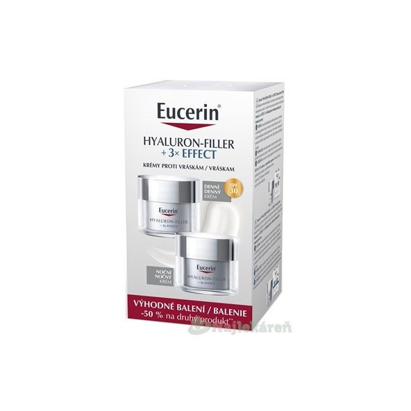 EUCERIN HYALURON-FILLER + 3× EFFECT SPF30 denný + nočný krém 2x50ml