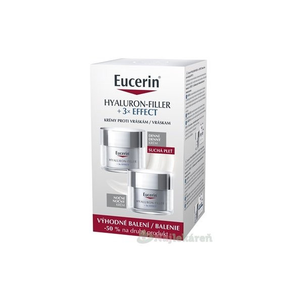 EUCERIN HYALURON-FILLER+3× EFFECT SPF15 denný + nočný krém 2x50ml