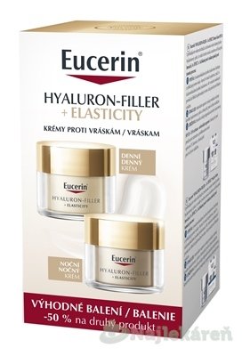 E-shop EUCERIN Hyaluron-Filler + Elasticity SPF 15 denný + nočný krém 2x50ml