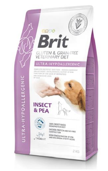 E-shop Brit Veterinary Diets GF dog Ultra-hypoallergenic granule pre psy 2kg