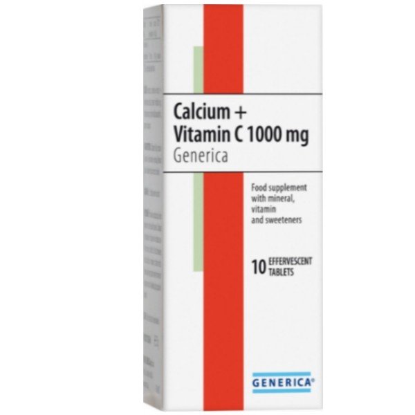 E-shop Generica Calcium + Vitamin C 1000mg eff 10tbl
