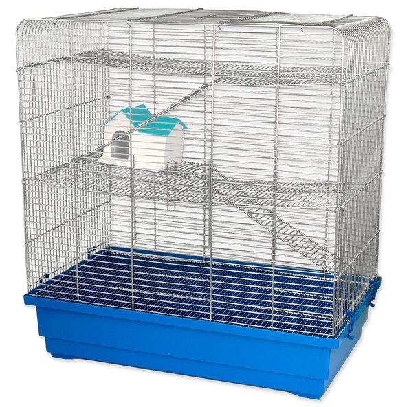 Klietka Small Animals Tom I chróm a modrá 60x37x64cm