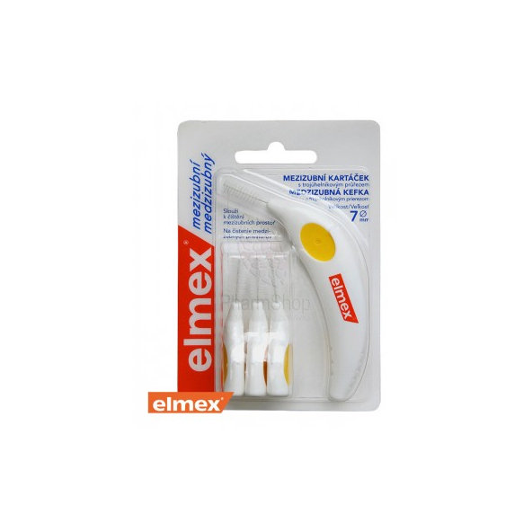 Elmex Medzizubné kefky 7mm  - 4ks bal žltá