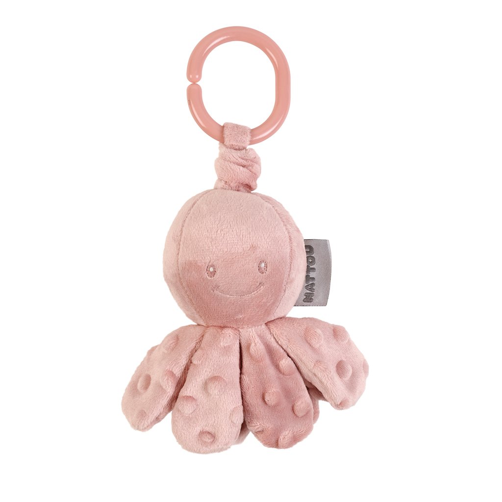 E-shop NATTOU Chobotnička vibračná na C krúžku dusty pink 20 cm Lapidou