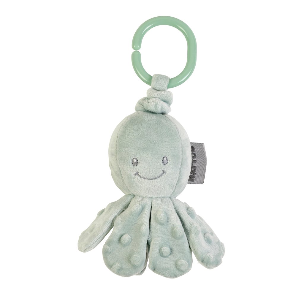 E-shop NATTOU Chobotnička vibračná na C krúžku sage green 20 cm Lapidou