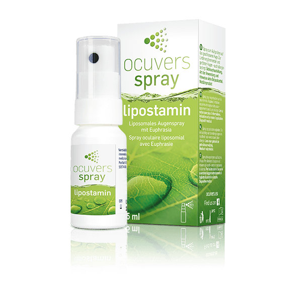 Ocuvers spray lipostamin roztok očné kvapky v spreji 15 ml