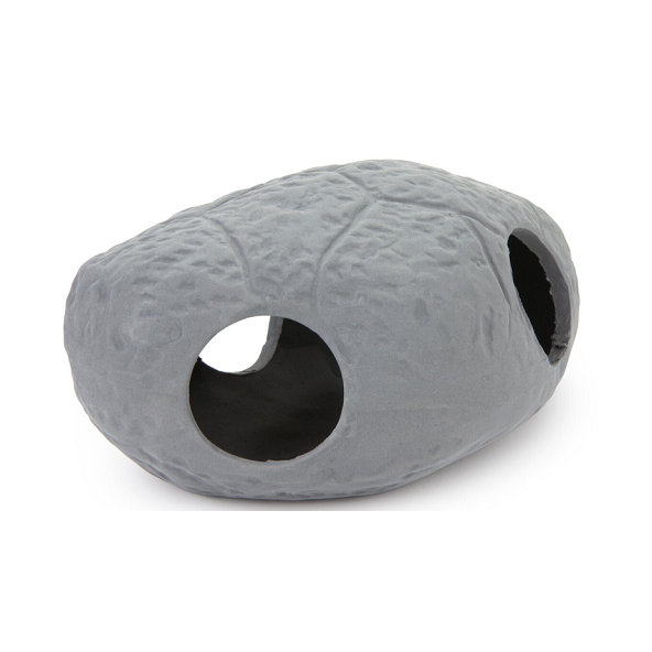 Happet Keramický kameň sivý s dierami do akvária a terária 12cm