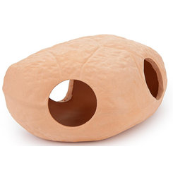 Happet Keramický kameň hnedý s dierami do akvária a terária 12cm