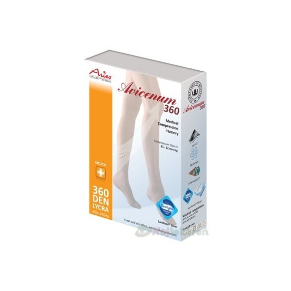 AVICENUM 360 Pančuchové nohavice, Micro veľ.MN Sanitized, zatvorená špica,s malým klinom, telové 1ks