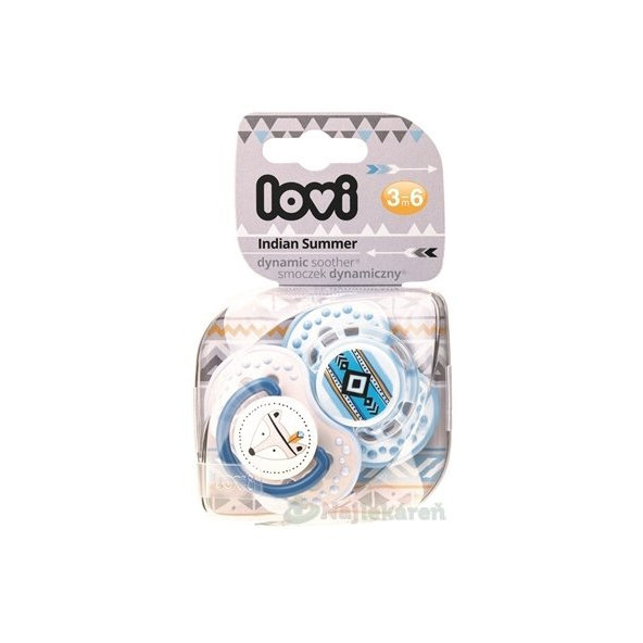 LOVI Dynamický utišujúci cumlík Indian Summer 2ks