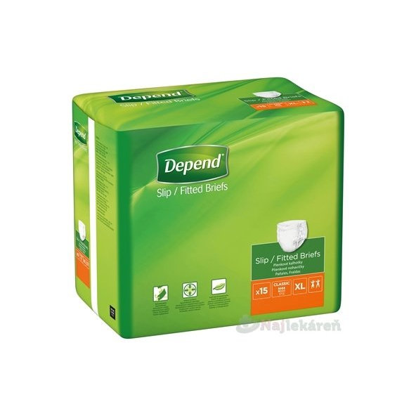 DEPEND Slip CLASSIC XL plienkové nohavičky, priedušné 15ks