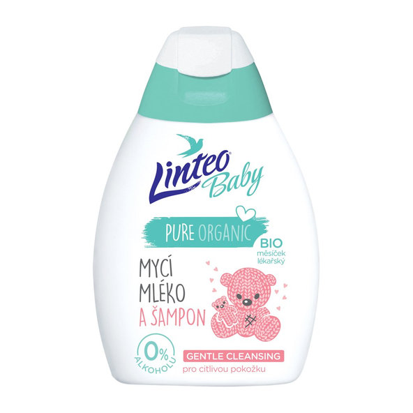 LINTEO BABY Detské sprchovacie mlieko a šampón