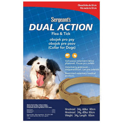 Sergeant´s Dual Action obojok proti parazitom pre stredne veľké psy 60cm