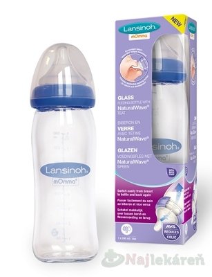 E-shop Lansinoh Sklenená dojčenská fľaša