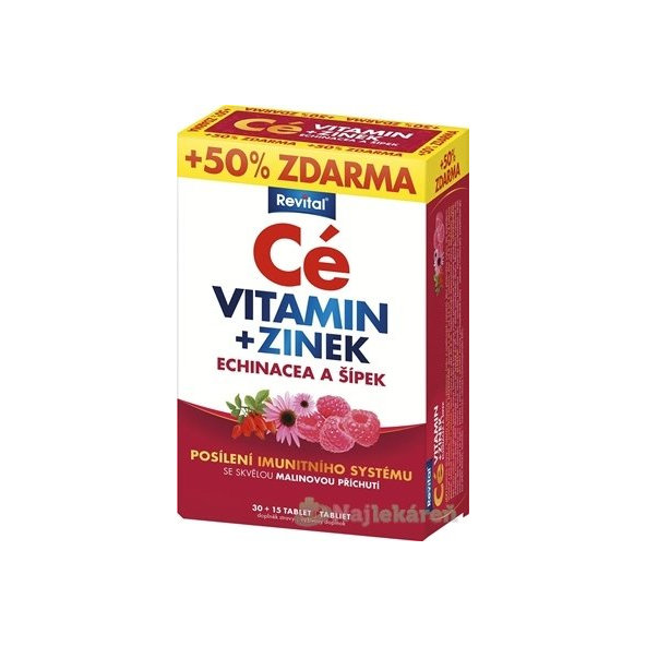 Revital Cé VITAMÍN+ZINOK, ECHINACEA A ŠÍPKA