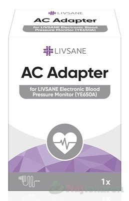 E-shop LIVSANE AC Napájací adaptér pre monitor krvného tlaku (tlakomer) (YE650A)