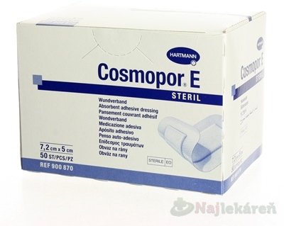 E-shop COSMOPOR E STERIL obväz na rany sterilný (7,2x5cm) 50ks