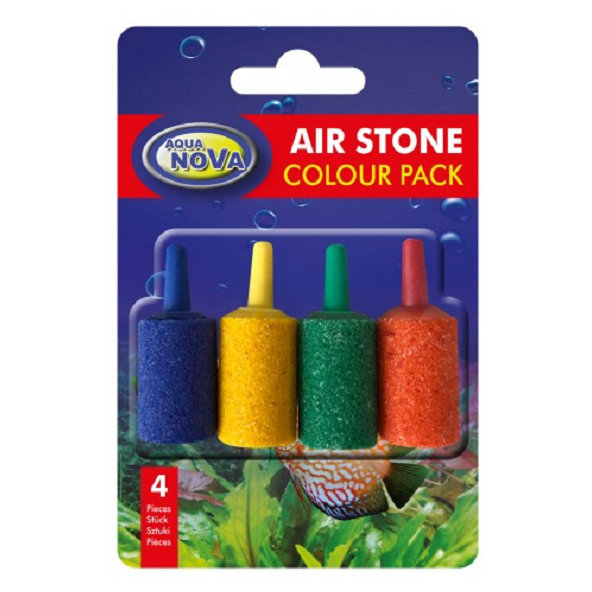 AQUA NOVA AS-1 colour farebné vzduchovacie kamene do akvária 15x25mm - 4ks