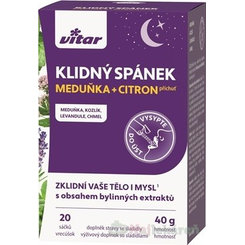 Vitar Kľudný spánok, medovka citronová príchuť 20 vreciek