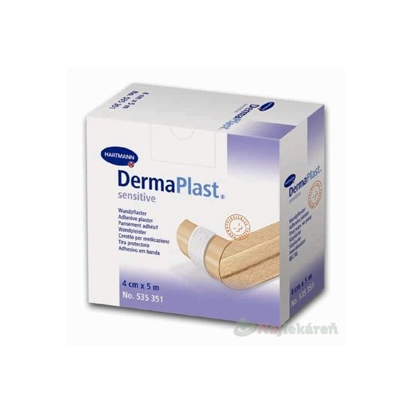 DERMAPLAST SENSITIVE  náplasť na rany z netkaného textilu (4cmx5m) 1ks