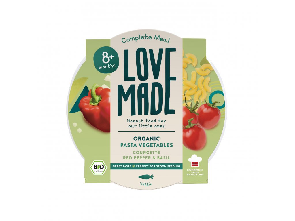 E-shop LOVEMADE Cestoviny so zeleninovým ragú pre deti od 8. mesiaca, 225 g