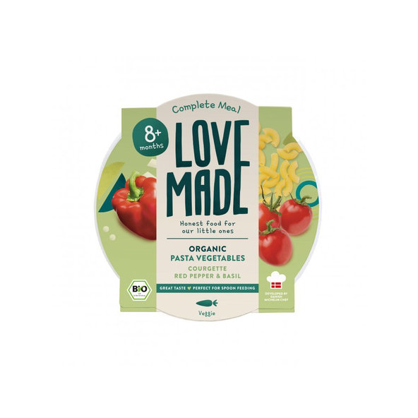 LOVEMADE Cestoviny so zeleninovým ragú pre deti od 8. mesiaca, 225 g