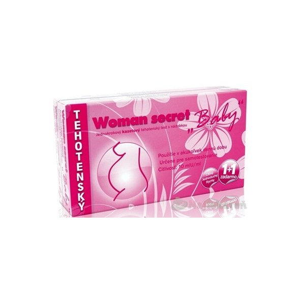 Woman secret BABY tehotenský test kazetový (1+1 zadarmo) 1x2 ks