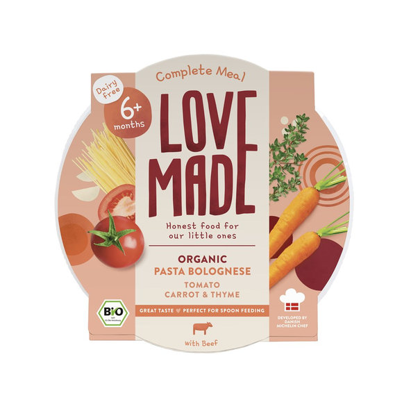 LOVEMADE Cestoviny bolognese pre deti od 6. mesiaca, 225 g