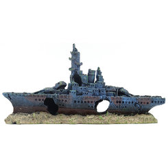 AQUA NOVA AN673 dekorácia do akvária vojenská loď 23x4,5x11cm