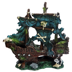 AQUA NOVA AN3013 dekorácia do akvária pirátska loď 22x9x23cm
