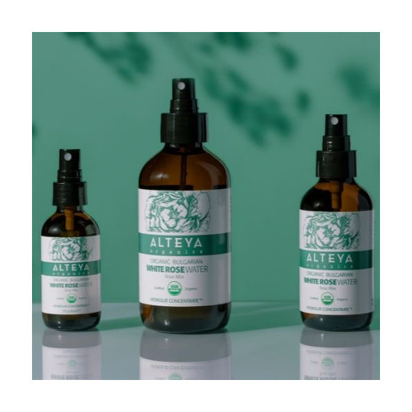 Alteya Ružová voda z bielej ruže bio v skle 60 ml