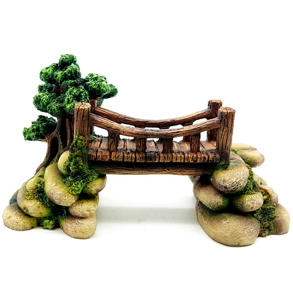 AQUA NOVA AN973-BR dekorácia do akvária most na skalách 21x11x12cm