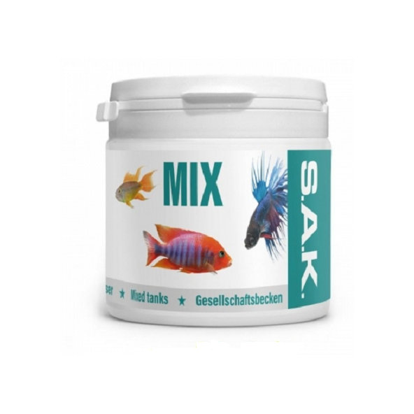 SAK mix krmivo pre akváriové ryby - vločky, 150 ml