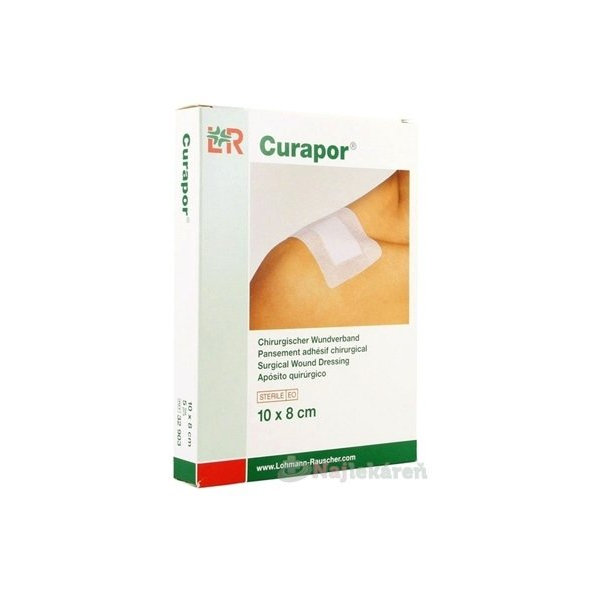 CURAPOR KRYTIE NA RANY TRANSPARENT 10x8cm sterilné, vodeodolné 5ks