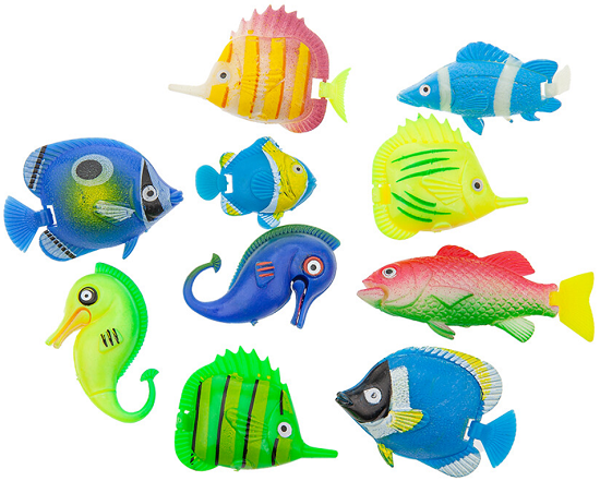 E-shop Happet dekorácia do akvária plastové rybky 5cm, 10ks