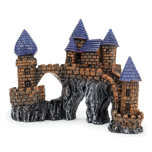 Happet dekorácia do akvária zámok na hradbách 15cm