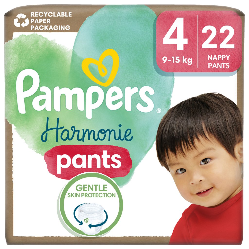 E-shop PAMPERS Nohavičky plienkové Harmonie Baby veľ. 4, 22 ks, 9kg-15kg