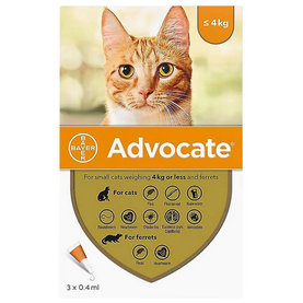 Advocate spot-on pipeta pre malé mačky proti parazitom 3x0,4ml