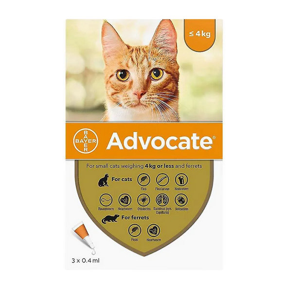 Advocate spot-on pipeta pre malé mačky proti parazitom 3x0,4ml