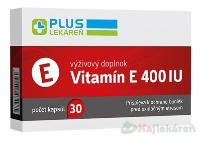 E-shop PLUS LEKÁREŇ Vitamín E 400 IU 30ks