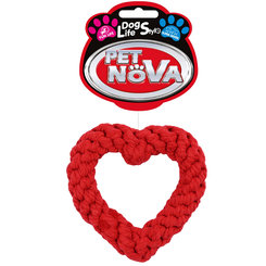 Pet Nova ROPE- HEART bavlnená hračka pre psa