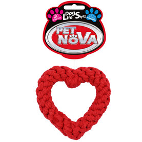 Pet Nova ROPE- HEART bavlnená hračka pre psa