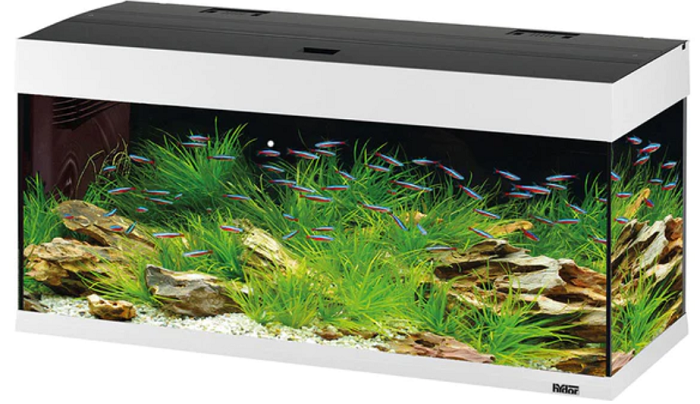 E-shop Ferplast DUBAI 120 WHITE akváriový komplet s LED lampami a vnútorným filtrom